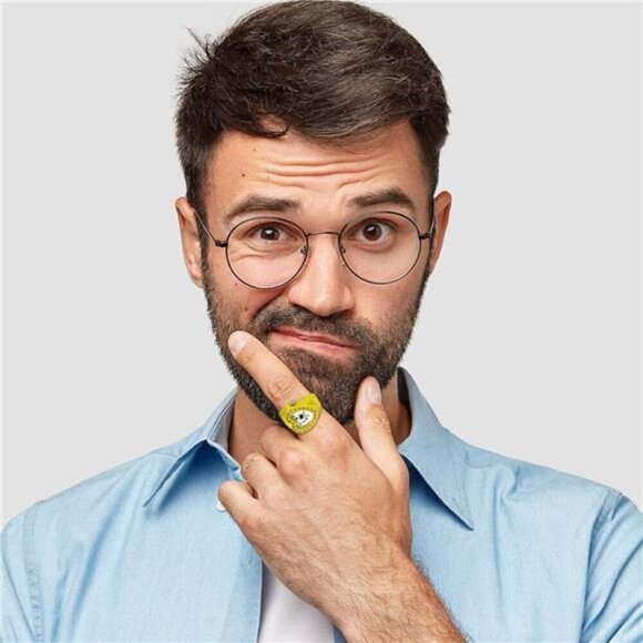 Yellow Heart-Shaped Crystal Watch Ring – Fun and Stylish Accessory - Picture 5 of 7